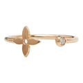 Louis Vuitton Monogram Idylle Ring Diamond 59 18k Pink Gold