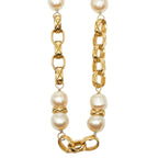 Chanel Chain Necklace Gold Faux Pearl Plated — view 4