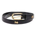 Celine Carriage Belt 80 Black Gold Leather s