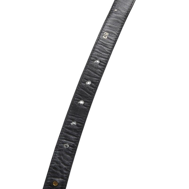Celine Carriage Belt 80 Black Gold Leather s — view 5