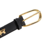 Celine Carriage Belt 80 Black Gold Leather s — view 7