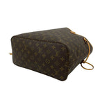 Louis Vuitton Neverfull MM Monogram Logo Pattern Leather Tote Brown — view 8