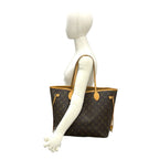 Louis Vuitton Neverfull MM Monogram Logo Pattern Leather Tote Brown — view 2