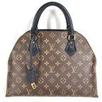Louis Vuitton Handbag Alma Into Bag Monogram Canvas Noir Brown