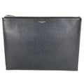 Saint Laurent Clutch Logo Leather Black