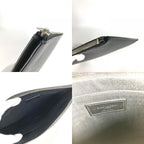 Saint Laurent Clutch Logo Leather Black — view 8