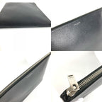 Saint Laurent Clutch Logo Leather Black — view 7