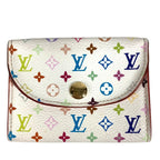Louis Vuitton Card Case Business Holder Monogram Multicolor Canvas Blanc White