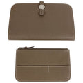 Hermes Wallet Dogon Duo GM Togo Etoupe Gray