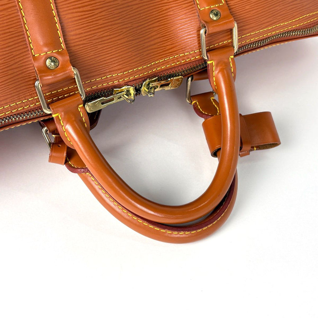 Louis Vuitton Keepall 50 Boston Bag Epi Cipango Gold — view 7