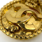 Chanel CC Logo Earrings Swing Gripoix Gold Plated — view 4