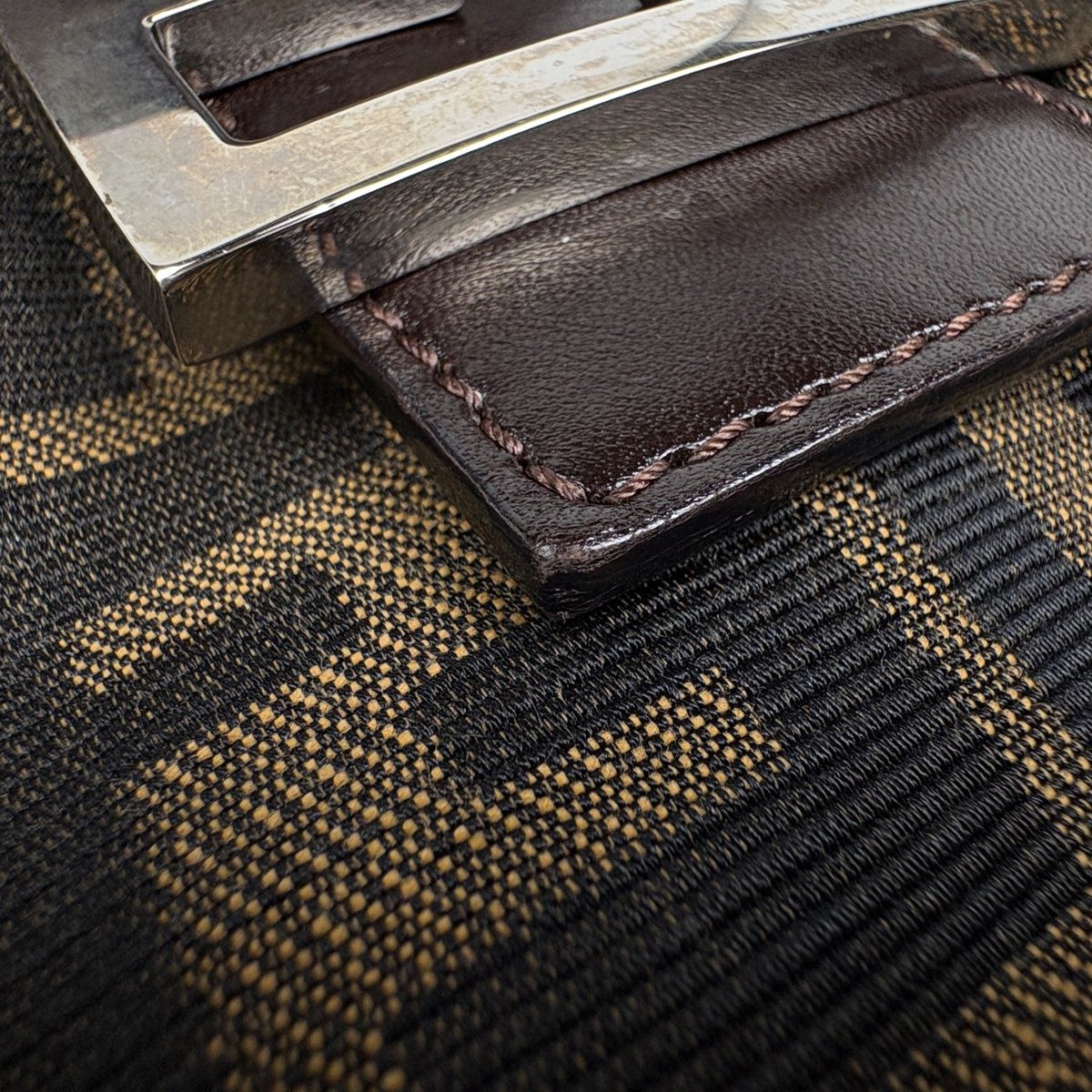 Fendi Zucca Pattern Shoulder Bag Canvas Brown — view 4