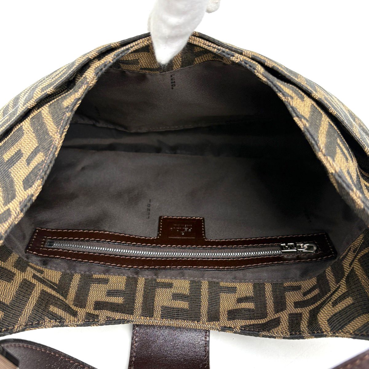 Fendi Zucca Pattern Shoulder Bag Canvas Brown — view 9