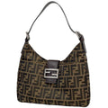 Fendi Zucca Pattern Shoulder Bag Canvas Brown