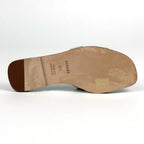 Hermes Oran Flat Sandals Shoes Leather Light Green — view 3