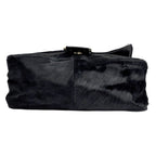 Fendi Zucca Logo Shoulder Bag Mamma Baguette Calf Hair Black — view 5