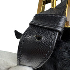Fendi Zucca Logo Shoulder Bag Mamma Baguette Calf Hair Black — view 9