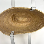 Loewe Basket Anagram Palm Leaf Tote Raffia Natural White — view 8