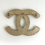 Chanel CC Logo Rhinestone Brooch Gold Plated — view 2