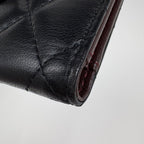 Chanel CC Logo Trifold Wallet Quilted Leather Black — view 4