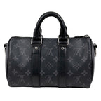 Louis Vuitton Keepall Bandouliere 25 2-Way Monogram Reverse Tote Eclipse Noir — view 3