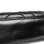 Chanel Stitch Faux Pearl Shoulder Bag CC Logo Blanc Leather Black — view 6