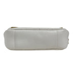 Chanel Logo Chain Shoulder Bag Quilted Leather White — view 5