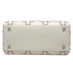 Dior Lady Cannage Bicolor Handbag Leather White Pink — view 5