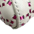 Dior Lady Cannage Bicolor Handbag Leather White Pink — view 7