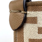 Fendi Roll Large Reversible Tote Pecan FF Canvas Beige — view 5