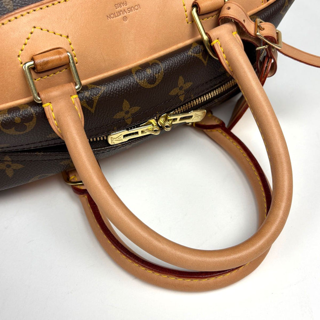 Louis Vuitton Deauville Handbag Bowling Vanity Monogram Brown — view 8