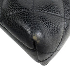 Chanel CC Logo Handbag Quilted Caviar Leather Black — view 7