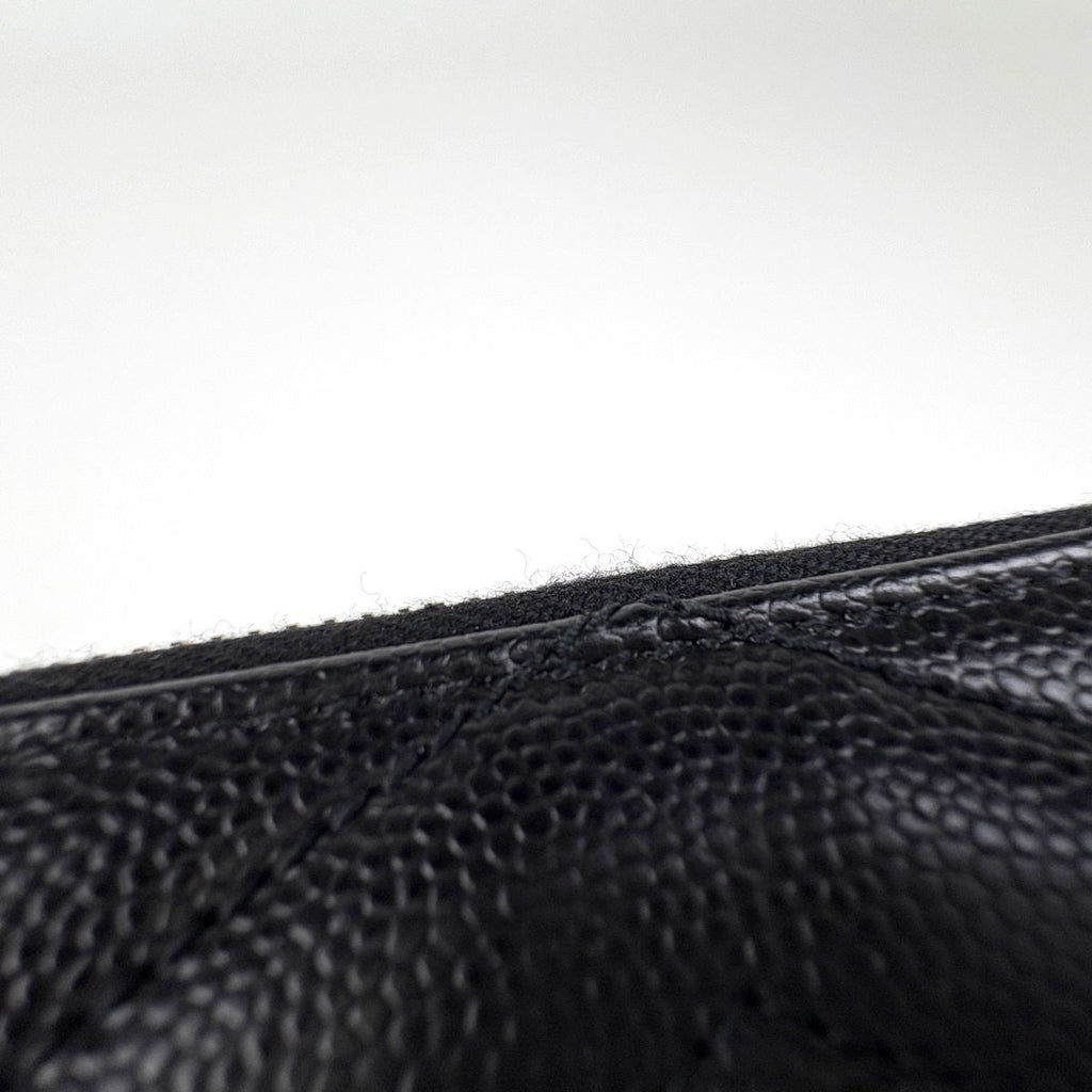 Saint Laurent Monogram Compact Zip Around Wallet Bifold Leather Black — view 5