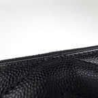 Saint Laurent Monogram Compact Zip Around Wallet Bifold Leather Black — view 5