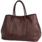 Hermes Garden Party TPM Handbag Bolduc Ribbon Tote Voswift Brown
