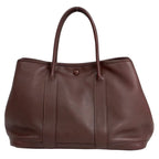 Hermes Garden Party TPM Handbag Bolduc Ribbon Tote Voswift Brown — view 3