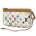 Louis Vuitton Pochette 2-Way Shoulder Bag Studs Pouch Monogram Multicolor Blanc