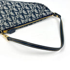 Dior Trotter Pattern Saddle Bag Canvas Navy — view 7