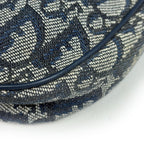 Dior Trotter Pattern Saddle Bag Canvas Navy — view 3
