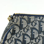 Dior Trotter Pattern Saddle Bag Canvas Navy — view 5