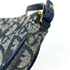 Dior Trotter Pattern Saddle Bag Canvas Navy — view 6
