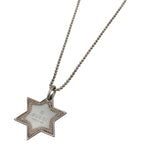 Gucci Star of David Plate Necklace 925 Sterling Silver