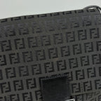 Fendi Zucchino Pattern Shoulder Bag Canvas Black — view 4