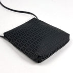 Fendi Zucchino Pattern Shoulder Bag Canvas Black — view 2