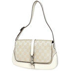 Gucci Jackie Line Shoulder Bag GG Canvas White