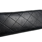 Chanel Quilted Double Flap Chain Shoulder Bag CC Logo Leather Black — view 6