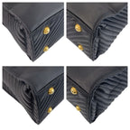 Saint Laurent Yves YSL Navy Gold Nylon Tote Shoulder Bag — view 4