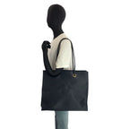 Saint Laurent Yves YSL Navy Gold Nylon Tote Shoulder Bag — view 5