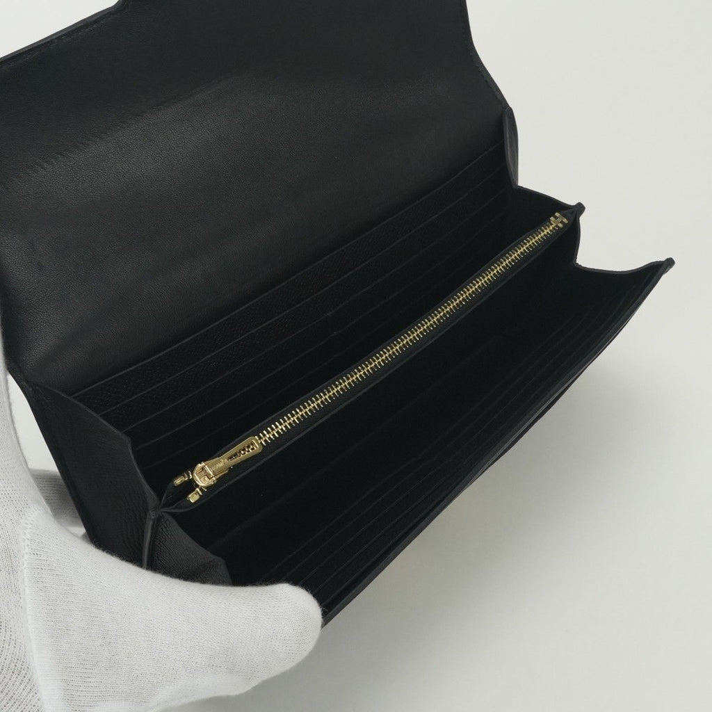 Hermes Constance Long Wallet Epsom Noir Black Pink Gold — view 7