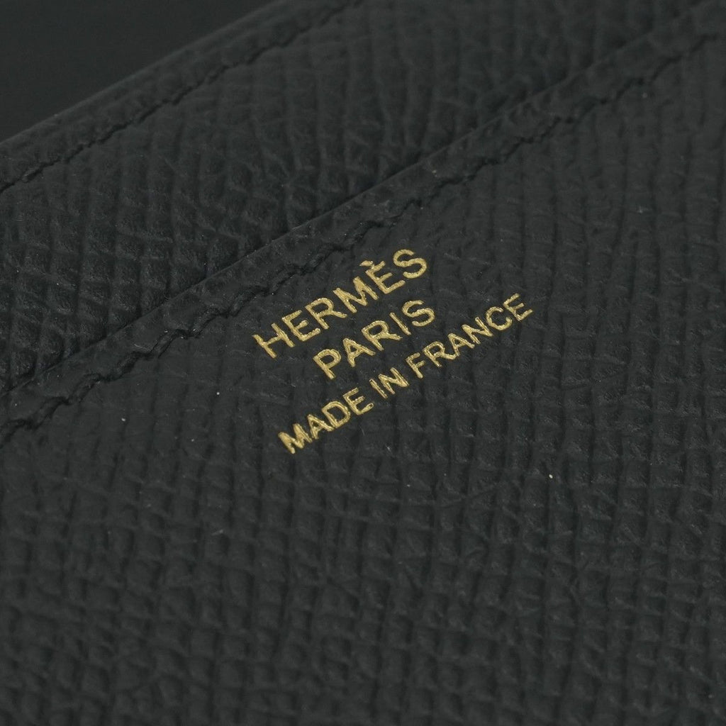 Hermes Constance Long Wallet Epsom Noir Black Pink Gold — view 6